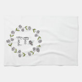 Linge De Cuisine Fleurs violettes de couronnes d'abeilles (Horizontal)