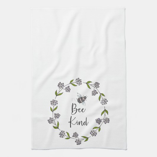 Linge De Cuisine Fleurs violettes de couronnes d'abeilles (Vertical)