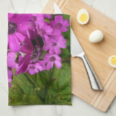 Linge De Cuisine Fleurs violettes de San Francisco (Quart Plié)