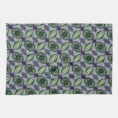 Linge De Cuisine Fleurs violettes délicates Motif Abstrait (Horizontal)