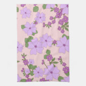 Linge De Cuisine Fleurs Violettes, Modèle Floral, Motif De Fleurs (Vertical)