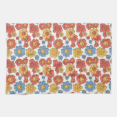 Linge De Cuisine Fleurs Visage Rétro Heureux (Horizontal)