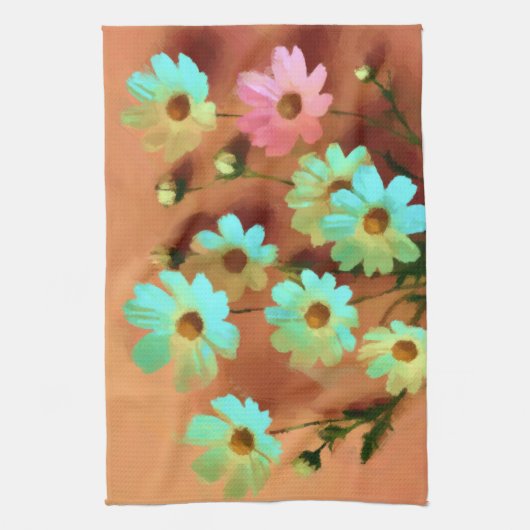 Linge De Cuisine Fleurs Zinnia Elegans (Vertical)