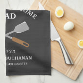 Linge De Cuisine Flippin Awesome Papa BBQ Père personnalisé (Quart Plié)