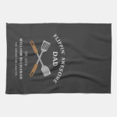 Linge De Cuisine Flippin Awesome Papa BBQ Père personnalisé (Horizontal)