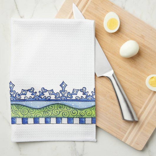 Linge De Cuisine Flocon de neige (Quart Plié)