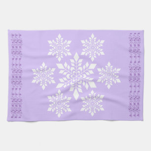 Linge De Cuisine Flocon de neige blanc