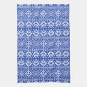 Linge De Cuisine Flocon de neige bleu et île équitable florale de N (Vertical)