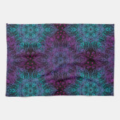 Linge De Cuisine Flocon de neige bleu Turquoise violet Mandala Apro (Horizontal)