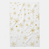 Linge De Cuisine Flocon de neige Twinkle 3 -Or & Blanc- (Vertical)