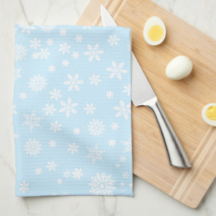 Linge De Cuisine Flocons blancs