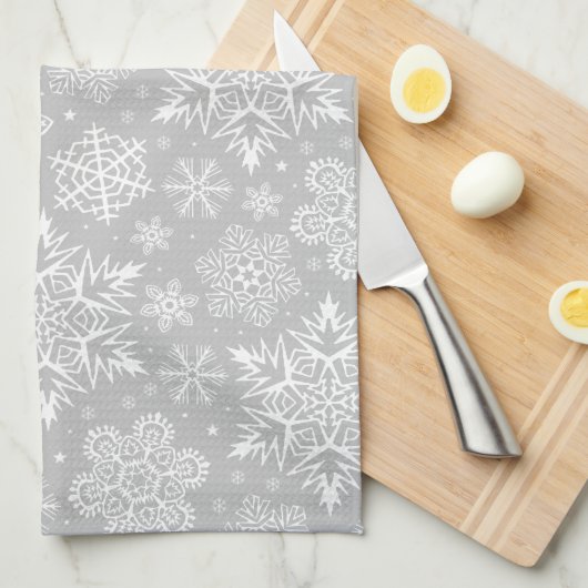 Linge De Cuisine Flocons de neige de Noël (Quart Plié)