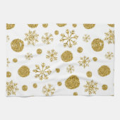 Linge De Cuisine Flocons de neige dorés 1 (Horizontal)