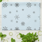 Linge De Cuisine Flocons de neige hivernaux modernes (Plié)