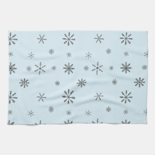 Linge De Cuisine Flocons de neige hivernaux modernes