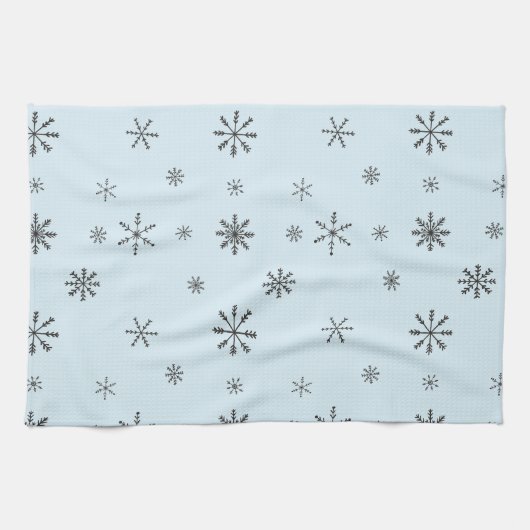 Linge De Cuisine Flocons de neige hivernaux modernes (Horizontal)