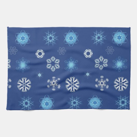 Linge De Cuisine flocons de Noël (Horizontal)
