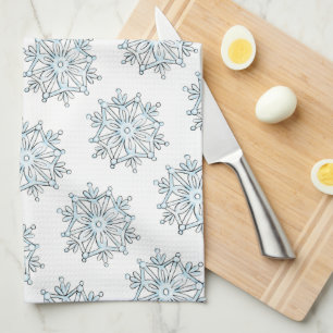 Linge De Cuisine Flocons de Noël mignons, tempête de neige d'hiver