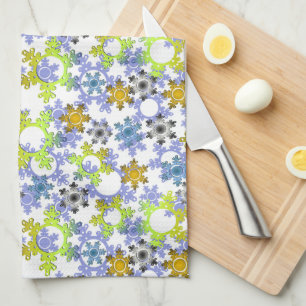 Linge De Cuisine Flocons de papier découpés multicolores sur fond b