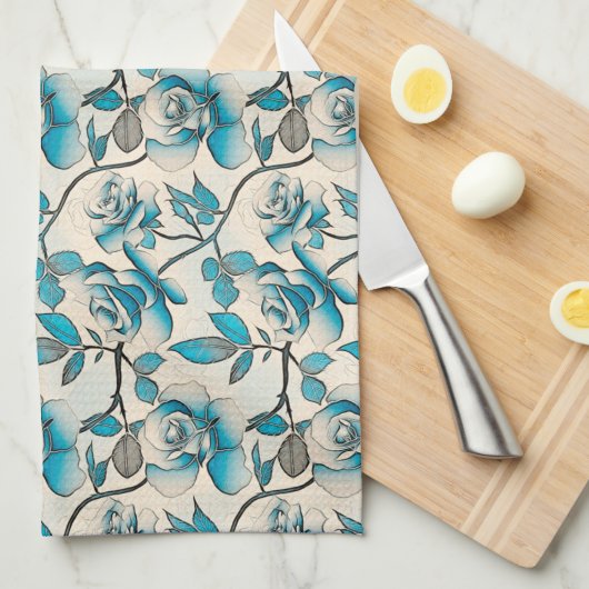 Linge De Cuisine Floral (Quart Plié)