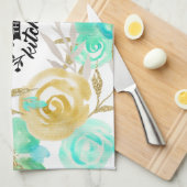 Linge De Cuisine Floral Bless Cette Cuisine (Quart Plié)