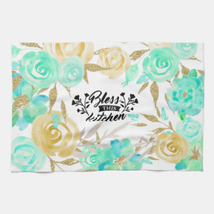 Linge De Cuisine Floral Bless Cette Cuisine