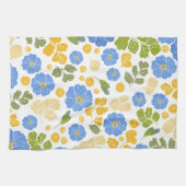 Linge De Cuisine Floral bleu (Horizontal)