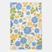 Linge De Cuisine Floral bleu (Vertical)