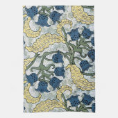 Linge De Cuisine Floral Blue Flowers Lily Valley Répétition (Vertical)