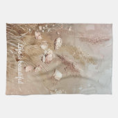 Linge De Cuisine Floral Boho Beige Blanc (Horizontal)