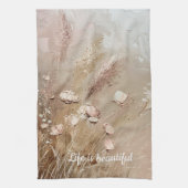 Linge De Cuisine Floral Boho Beige Blanc (Vertical)