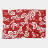 Linge De Cuisine Floral Boho Chic Peacock Élégant Mariage d'Asie Ro (Horizontal)