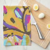 Linge De Cuisine Floral Boho rose I (Quart Plié)