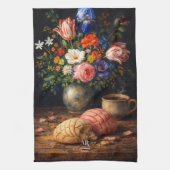 Linge De Cuisine Floral Concha Still Life | Monogram (Vertical)