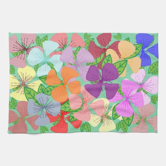 Linge De Cuisine Floral de fantaisie (Horizontal)