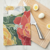 Linge De Cuisine Floral de minuit I (Quart Plié)