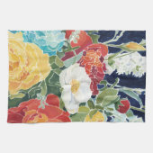 Linge De Cuisine Floral de minuit I (Horizontal)