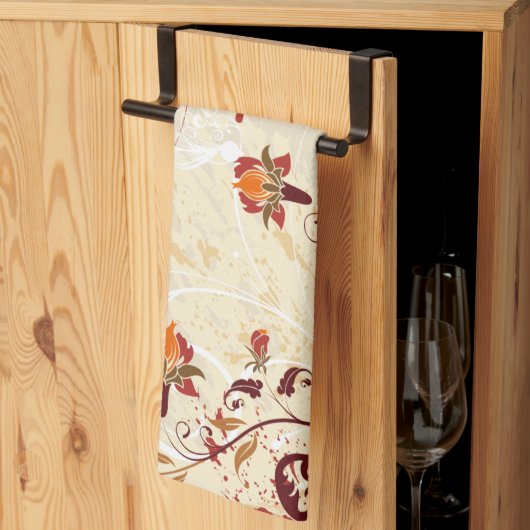 Linge De Cuisine Floral de Swirl (Pliage en tiers)