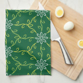 Linge De Cuisine Floral décoratif Motif sans couture (Quart Plié)