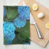 Linge De Cuisine Floral d'Hydrangée Bleue (Quart Plié)