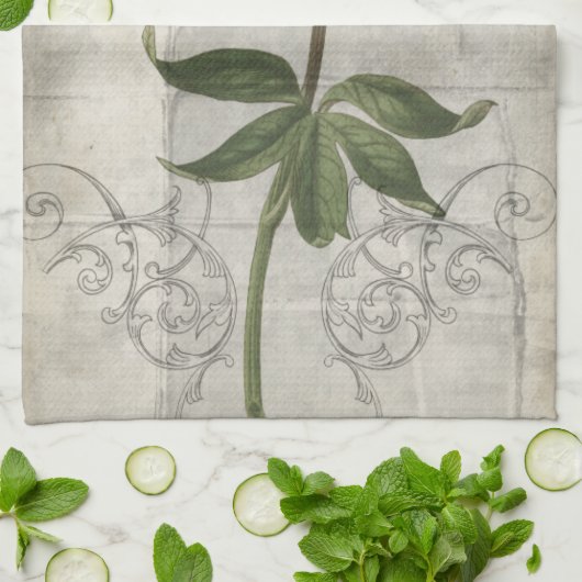 Linge De Cuisine Floral français I (Plié)