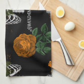 Linge De Cuisine Floral gothique vintage Personnalisé (Quart Plié)