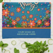 Linge De Cuisine Floral Hearts Fun Do Your Thing Citation Nom (Plié)
