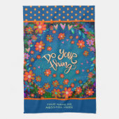 Linge De Cuisine Floral Hearts Fun Do Your Thing Citation Nom (Vertical)