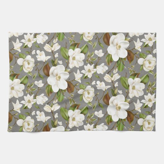 Linge De Cuisine Floral Magnolia (Horizontal)
