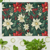 Linge De Cuisine Floral Motif de Noël (Plié)