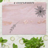 Linge De Cuisine Floral or Rose moderne (Plié)