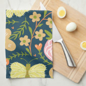 Linge De Cuisine Floral, Papillon Et Glamour Élégant (Quart Plié)