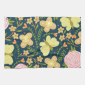 Linge De Cuisine Floral, Papillon Et Glamour Élégant (Horizontal)