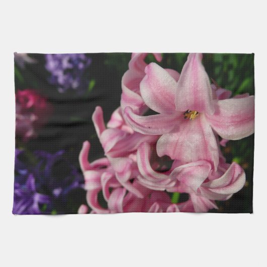 Linge De Cuisine Floral Pink Hyacinth (Horizontal)